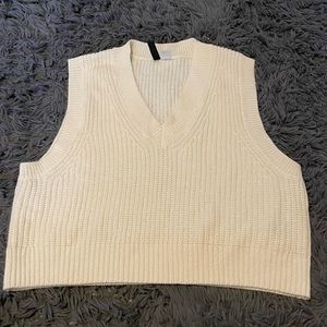 Cream sweater vest